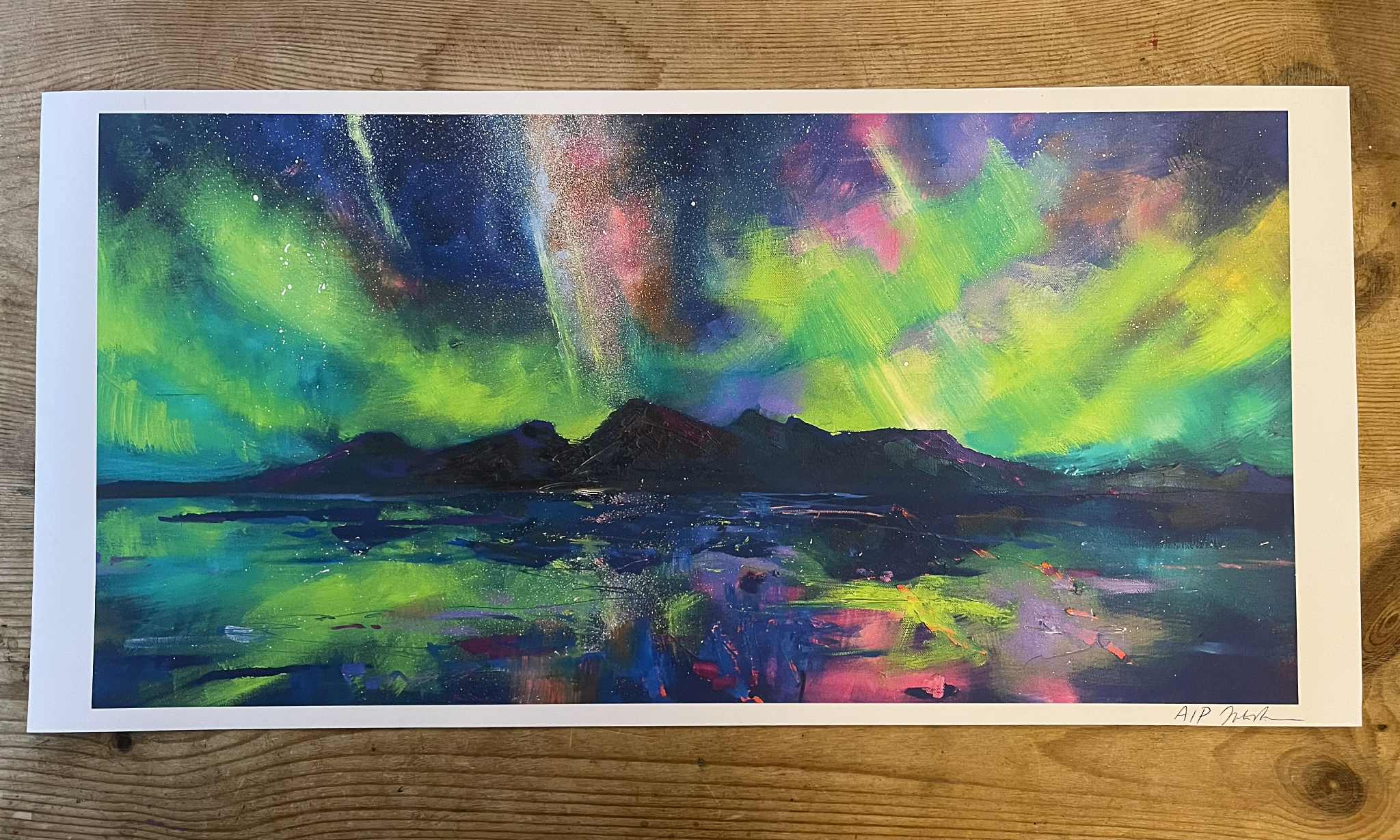 'Dancing Aurora' Artists Proof Print Signed By Julie - Small - Image 2
