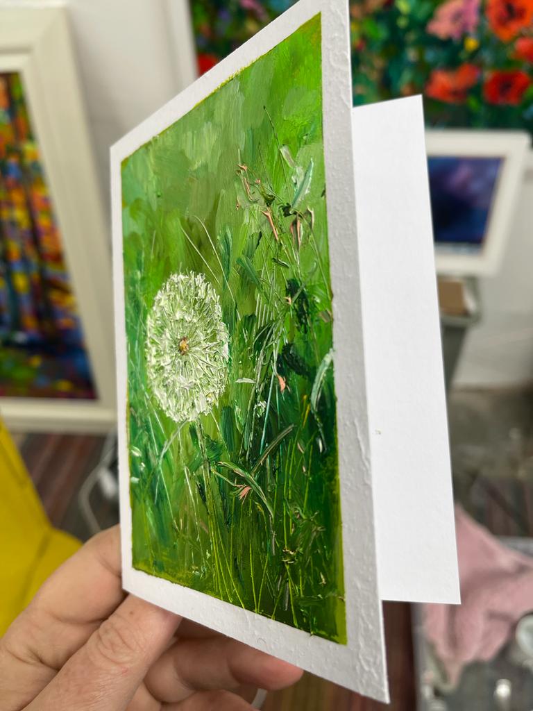 'Dandelion' hand painted card - Image 2