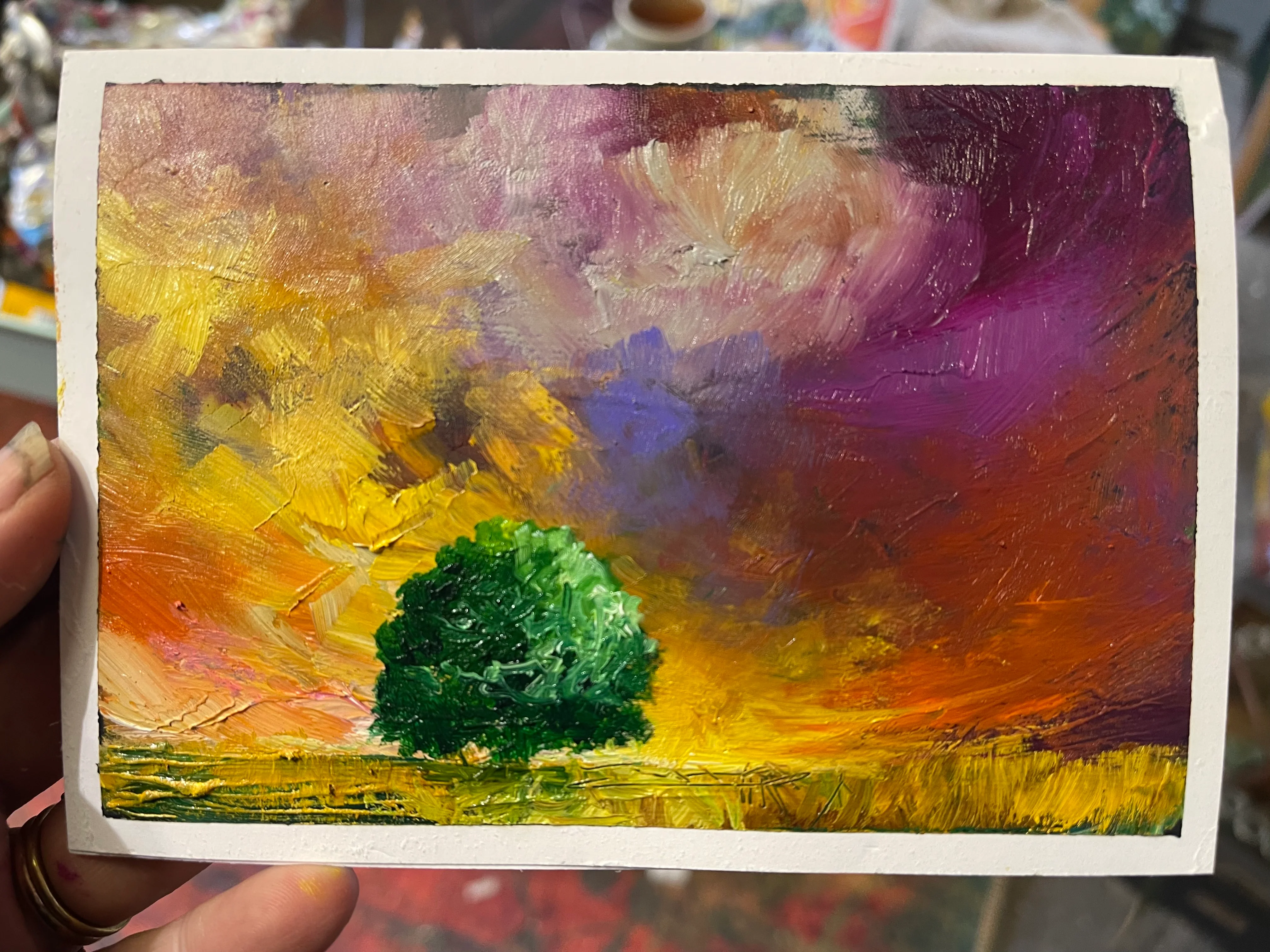 The mighty oak tree ( hand painted card) - Image 2